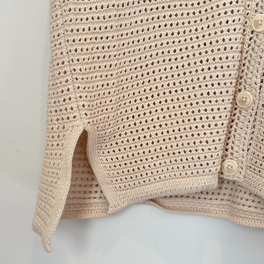 Sincerely Jules Crochet Open Knit Sleeveless Top Button SZ Large Beach Boho NEW - Picture 8 of 16